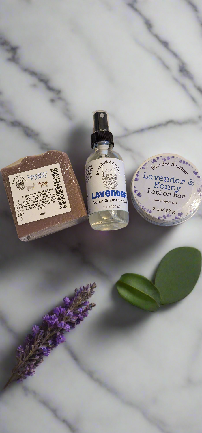 Lotion Bar + Soap + Room and Linen Spray Gift Set