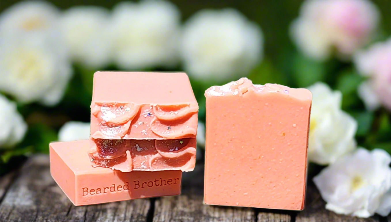 Pink Peonies goat milk soap
