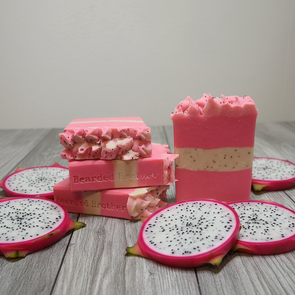 Dragonfruit goat milk soap