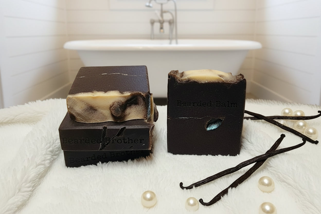 Midnight Vanilla Pearl goat milk soap