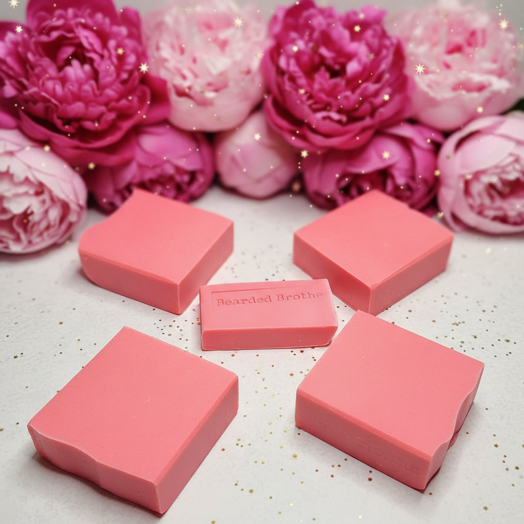 Pink Peonies goat milk soap