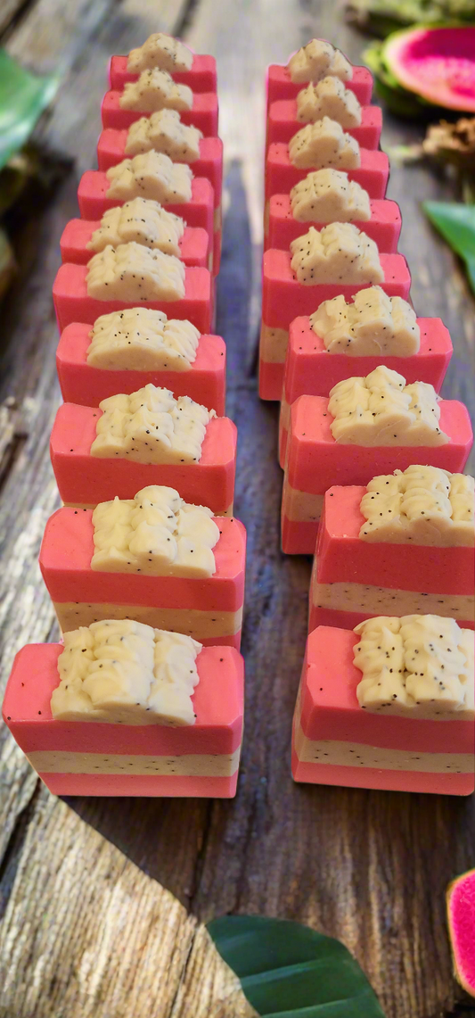 Dragonfruit goat milk soap