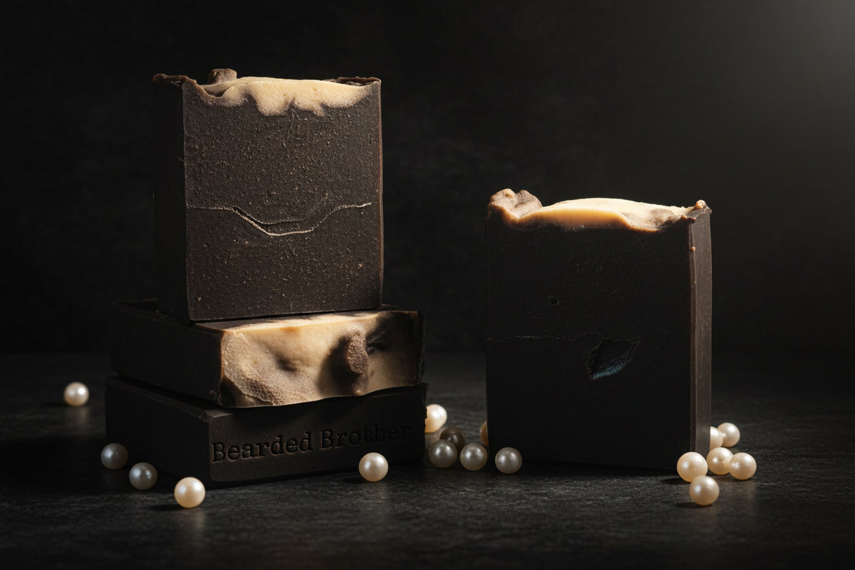 Midnight Vanilla Pearl goat milk soap