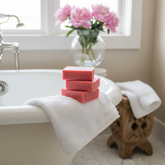 Pink Peonies goat milk soap