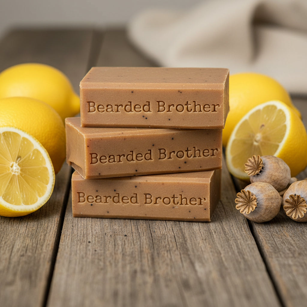 Poppyseed + Wild Lemon goat milk soap